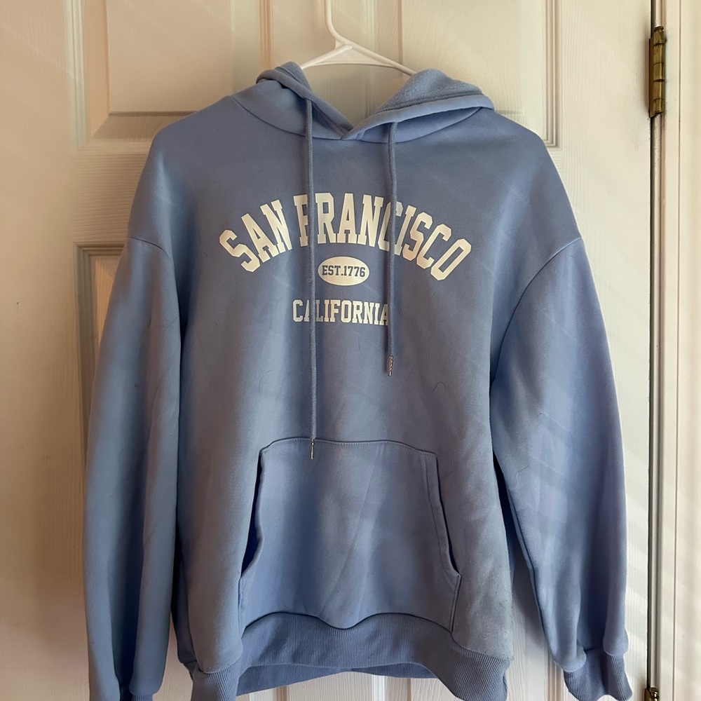 SHEIN Blue San Francisco Sweatshirt Casual Style